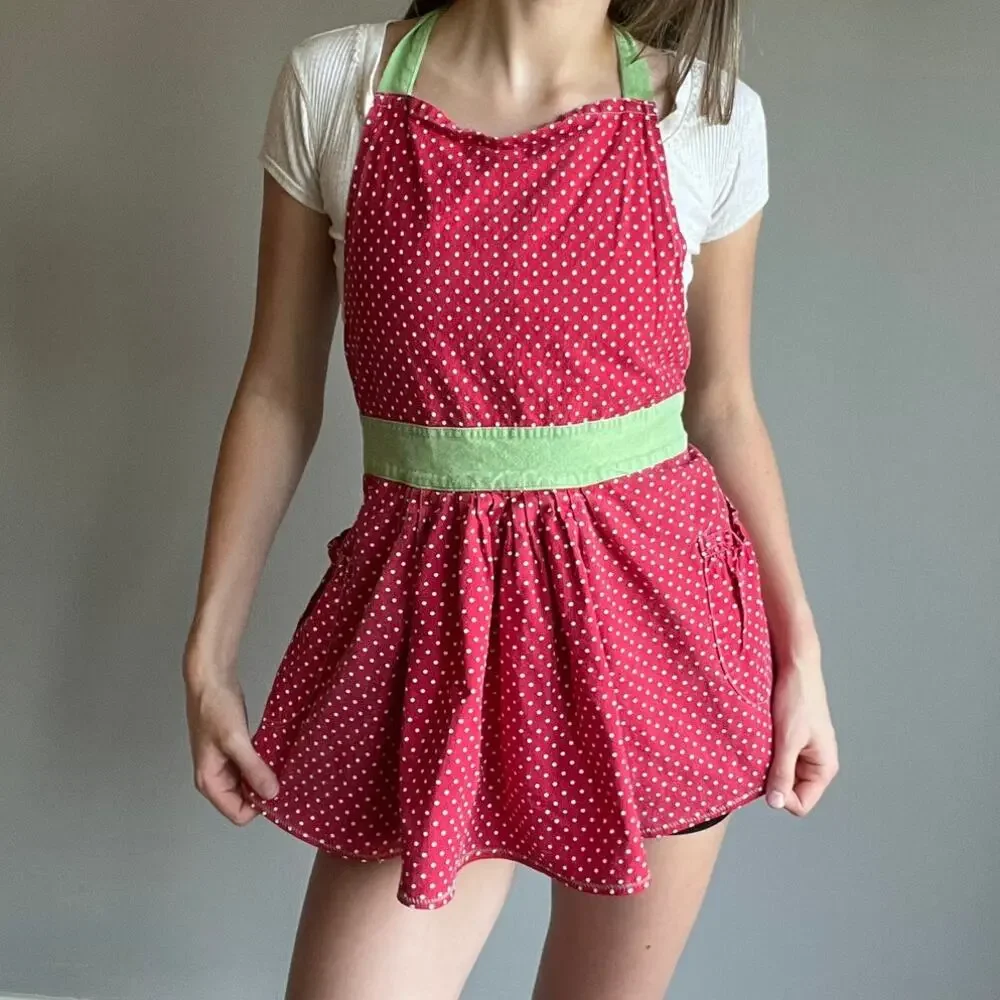 Upcycled Strawberry Apron